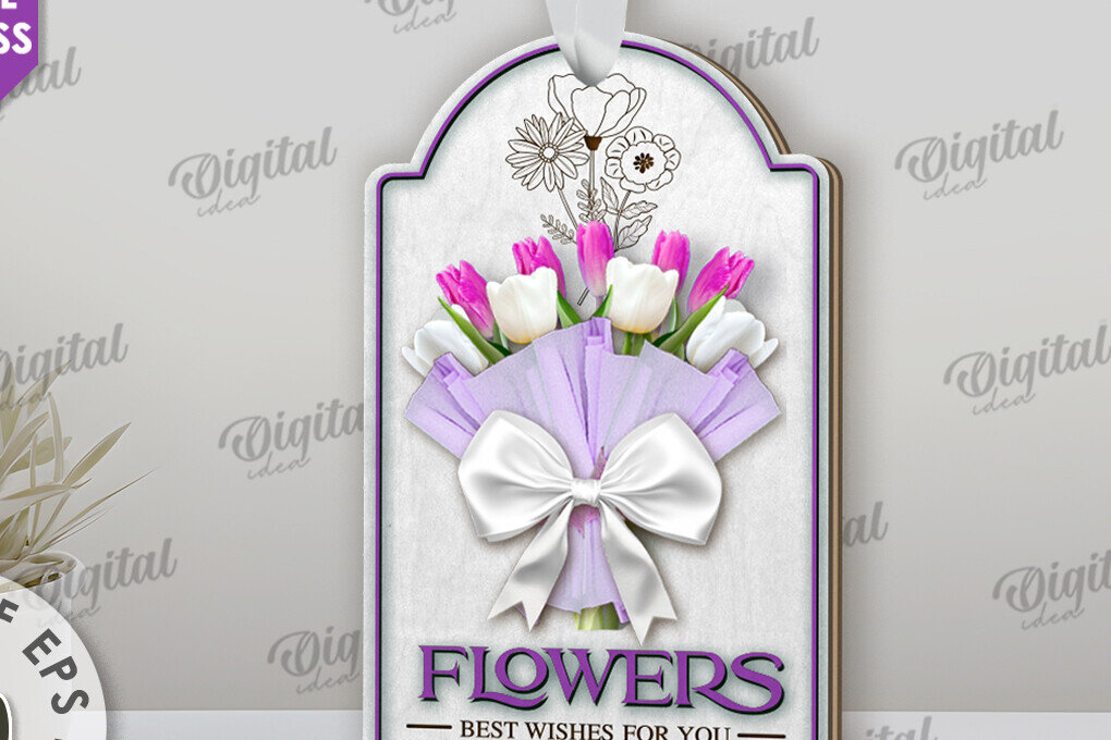 Σετ των 2 Intra απο ξύλο plywood 3mm-4mm πάχος – Ξύλινη θήκη λουλουδιών δώρου Cut Laser Δίασταση  20x20 cm INTRAFABR-116703700