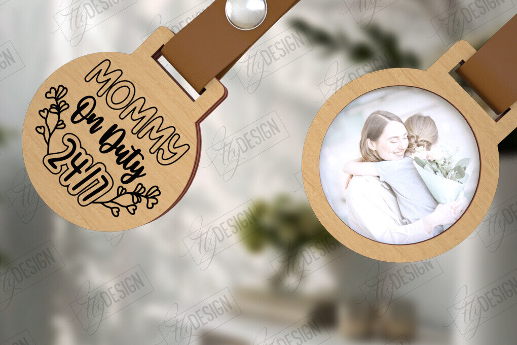 Σετ των 3 Intra απο ξύλο plywood 3mm-4mm πάχος – Ξύλινο μπρελόκ γιορτή της μητέρας με φωτογραφία Δίασταση  5x5 cm INTRAFABR-115497866
