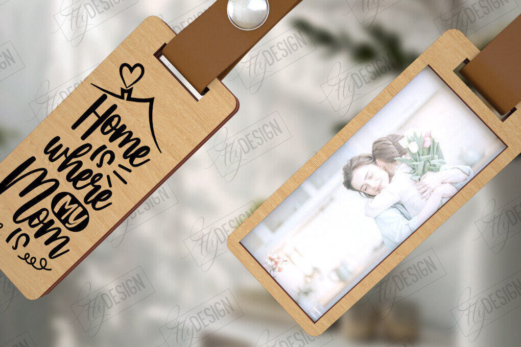 Σετ των 3 Intra απο ξύλο plywood 3mm-4mm πάχος – Ξύλινο μπρελόκ γιορτή της μητέρας με φωτογραφία Δίασταση  5x5 cm INTRAFABR-115497905
