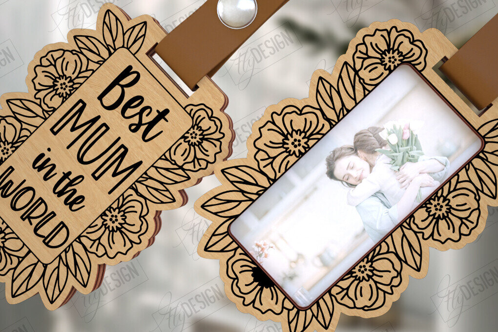 Σετ των 3 Intra απο ξύλο plywood 3mm-4mm πάχος – Ξύλινο μπρελόκ γιορτή της μητέρας με φωτογραφία Δίασταση  5x5 cm INTRAFABR-115497941