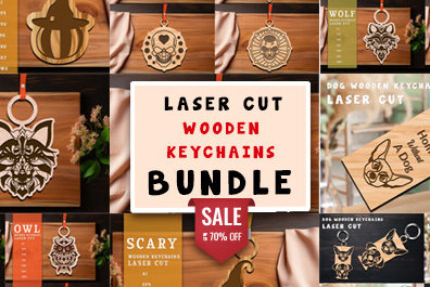 Σετ των 3 Intra απο ξύλο plywood 3mm-4mm πάχος – Ξύλινα μπρελόκ Πακέτο Cut Laser Δίασταση  5x5 cm INTRAFABR-99135301