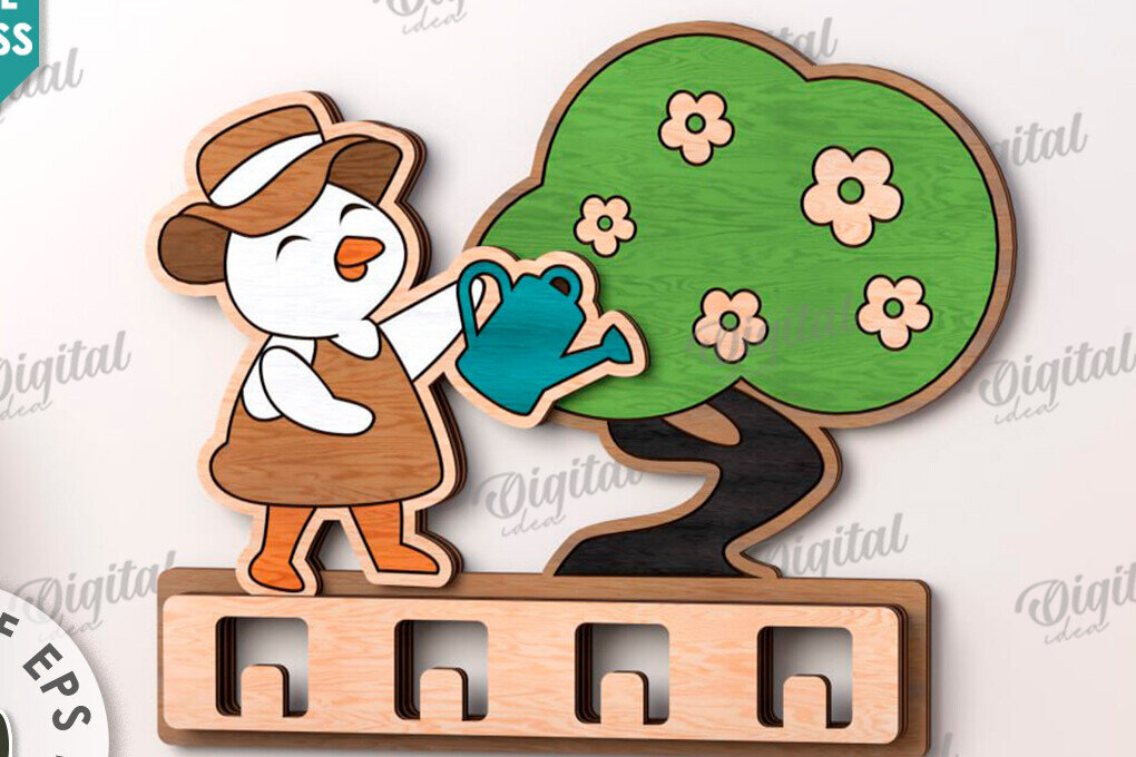 Σετ των 2 Intra απο ξύλο plywood 3mm-4mm πάχος – Ξύλινη Παιδική Σχάρα Κόψιμο με Λέιζερ Δίασταση  20x20 cm INTRAFABR-115445408