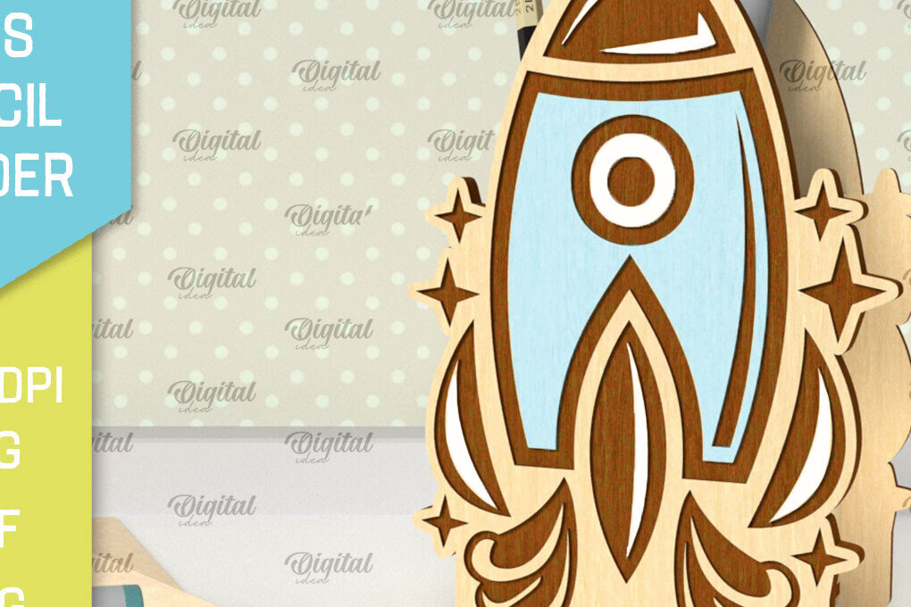 Σετ των 2 Intra απο ξύλο plywood 3mm-4mm πάχος – Ξύλινη Παιδική Μολυβοθήκη Κοπή Laser Δίασταση  20x20 cm INTRAFABR-101095906