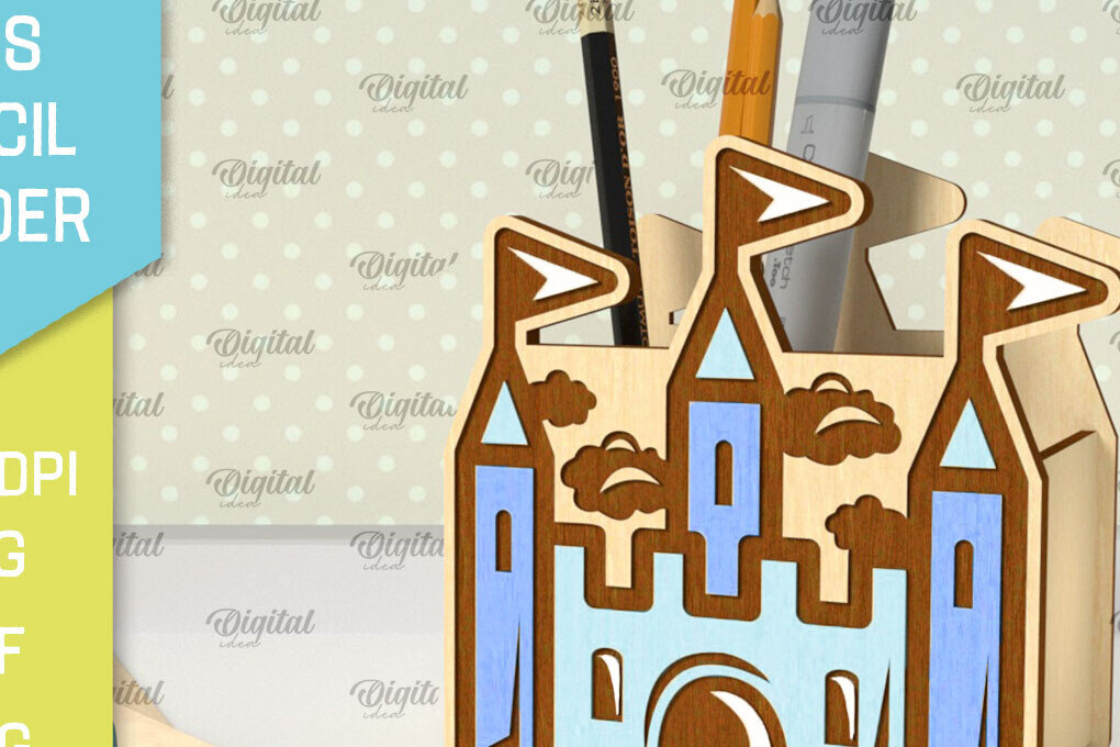 Σετ των 2 Intra απο ξύλο plywood 3mm-4mm πάχος – Ξύλινη Παιδική Μολυβοθήκη Κοπή Laser Δίασταση  20x20 cm INTRAFABR-101095955