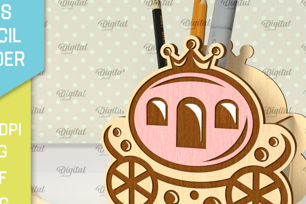 Σετ των 2 Intra απο ξύλο plywood 3mm-4mm πάχος – Ξύλινη Παιδική Μολυβοθήκη Κοπή Laser Δίασταση  20x20 cm INTRAFABR-101096028