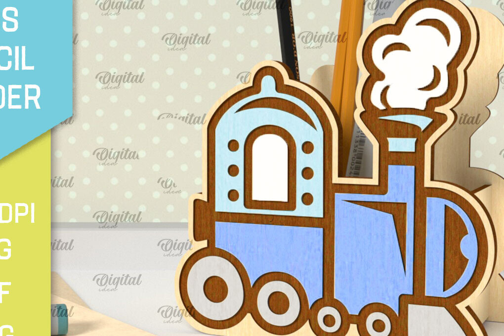 Σετ των 2 Intra απο ξύλο plywood 3mm-4mm πάχος – Ξύλινη Παιδική Μολυβοθήκη Κοπή Laser Δίασταση  20x20 cm INTRAFABR-101096623