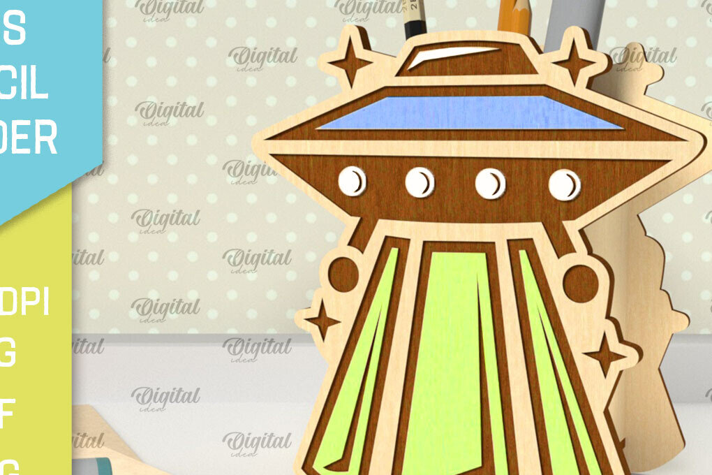 Σετ των 2 Intra απο ξύλο plywood 3mm-4mm πάχος – Ξύλινη Παιδική Μολυβοθήκη Κοπή Laser Δίασταση  20x20 cm INTRAFABR-101095521