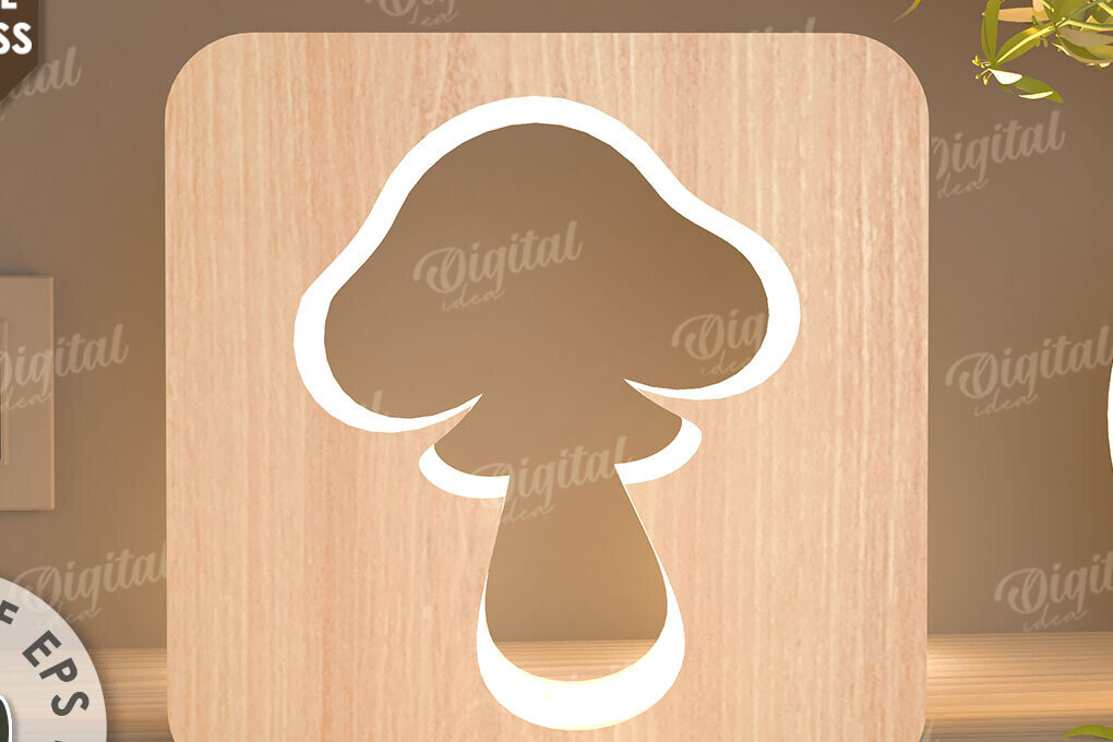 Σετ των 2 Intra απο ξύλο plywood 3mm-4mm πάχος – Ξύλινο επιτραπέζιο φωτιστικό Led  κοπής Laser Δίασταση  20x20 cm INTRAFABR-109489531