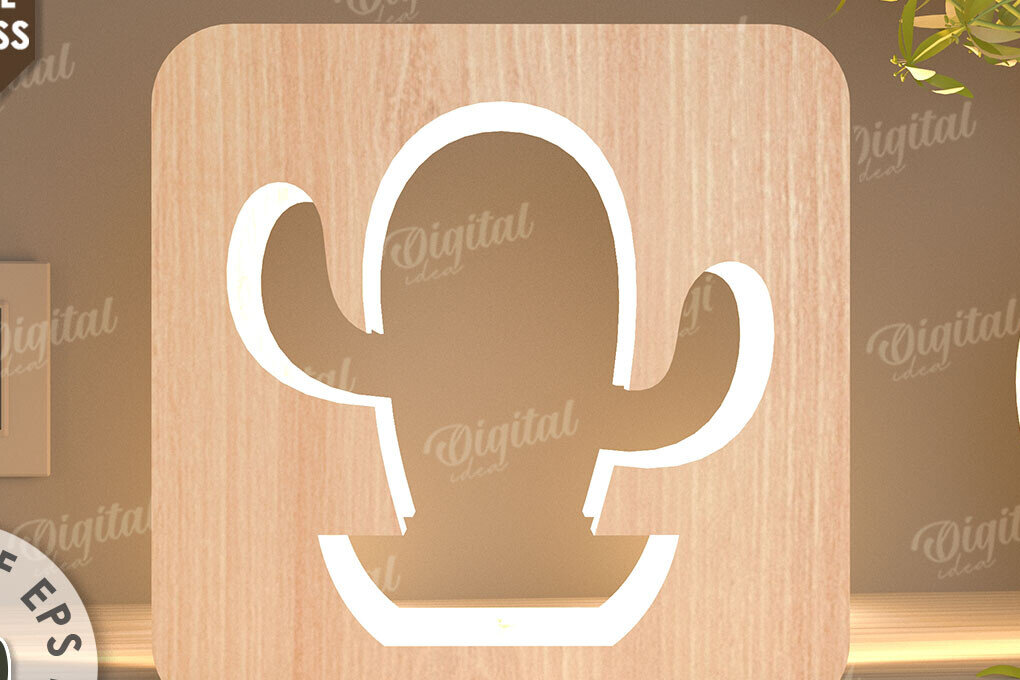 Σετ των 2 Intra απο ξύλο plywood 3mm-4mm πάχος – Ξύλινο επιτραπέζιο φωτιστικό Led  κοπής Laser Δίασταση  20x20 cm INTRAFABR-109489051