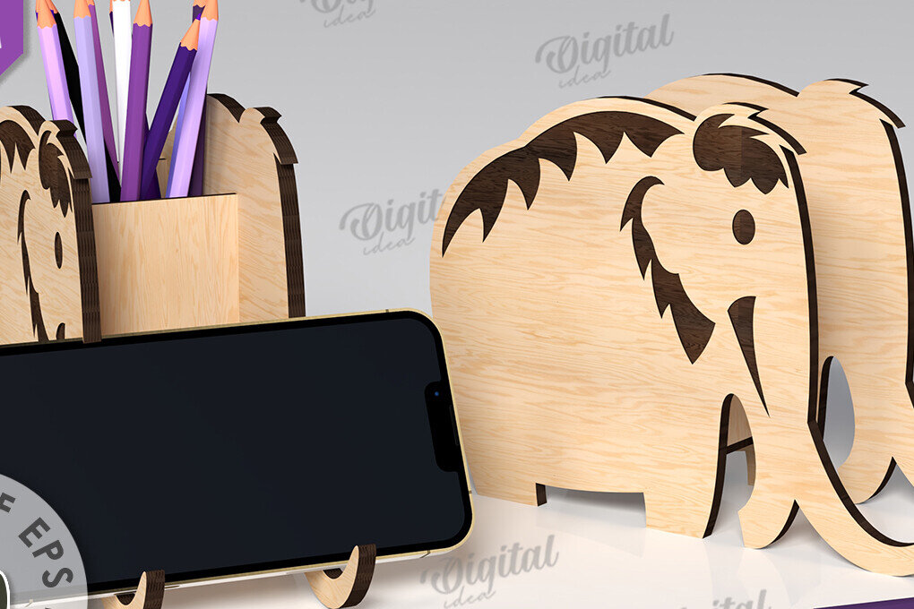 Σετ των 2 Intra απο ξύλο plywood 3mm-4mm πάχος – Ξύλινη θήκη για στυλό μαμούθ Δίασταση  20x20 cm INTRAFABR-112435816