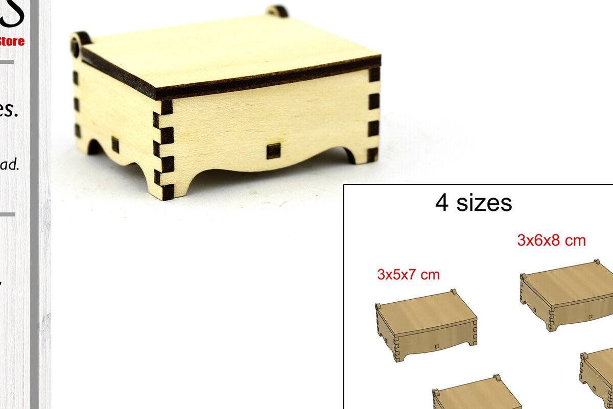 Σετ των 2 Intra απο ξύλο plywood 3mm-4mm πάχος – Ξύλινα Μίνι Κουτιά. Αρχείο λέιζερ. 4 Μεγέθη Δίασταση  20x20 cm INTRAFABR-91583226