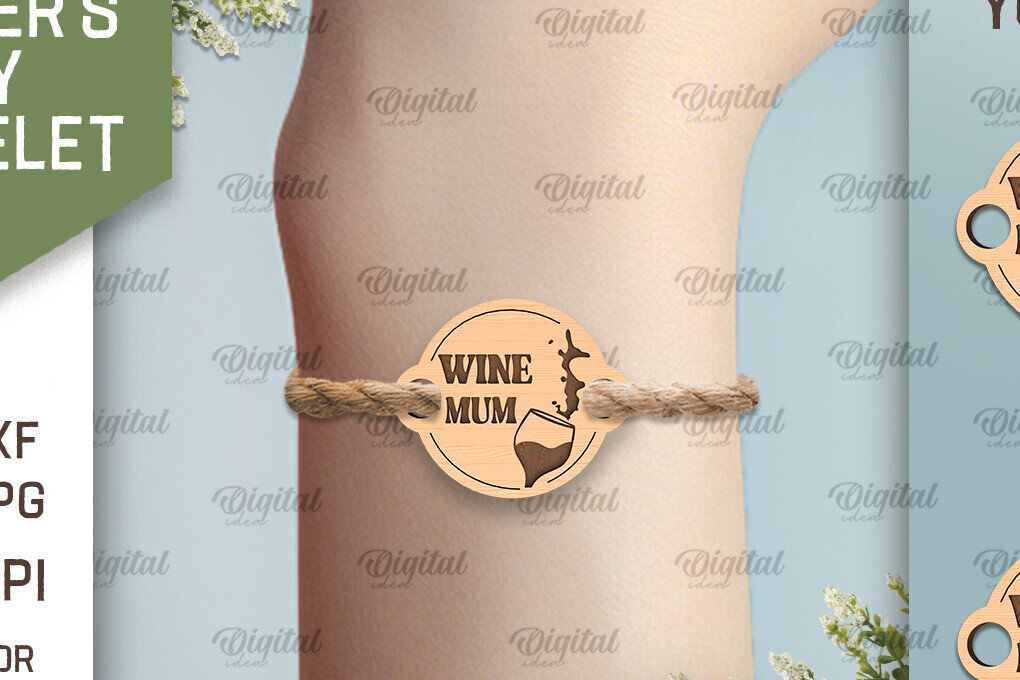 Σετ των 3 Intra απο ξύλο plywood 3mm-4mm πάχος – Ξύλινο βραχιόλι για τη γιορτή της μητέρας Δίασταση  20x20 cm INTRAFABR-93017539