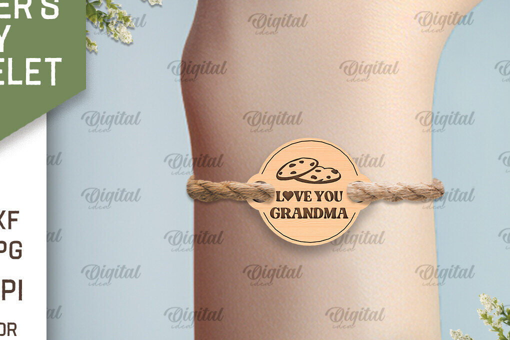 Σετ των 3 Intra απο ξύλο plywood 3mm-4mm πάχος – Ξύλινο βραχιόλι για τη γιορτή της μητέρας Δίασταση  20x20 cm INTRAFABR-93017839