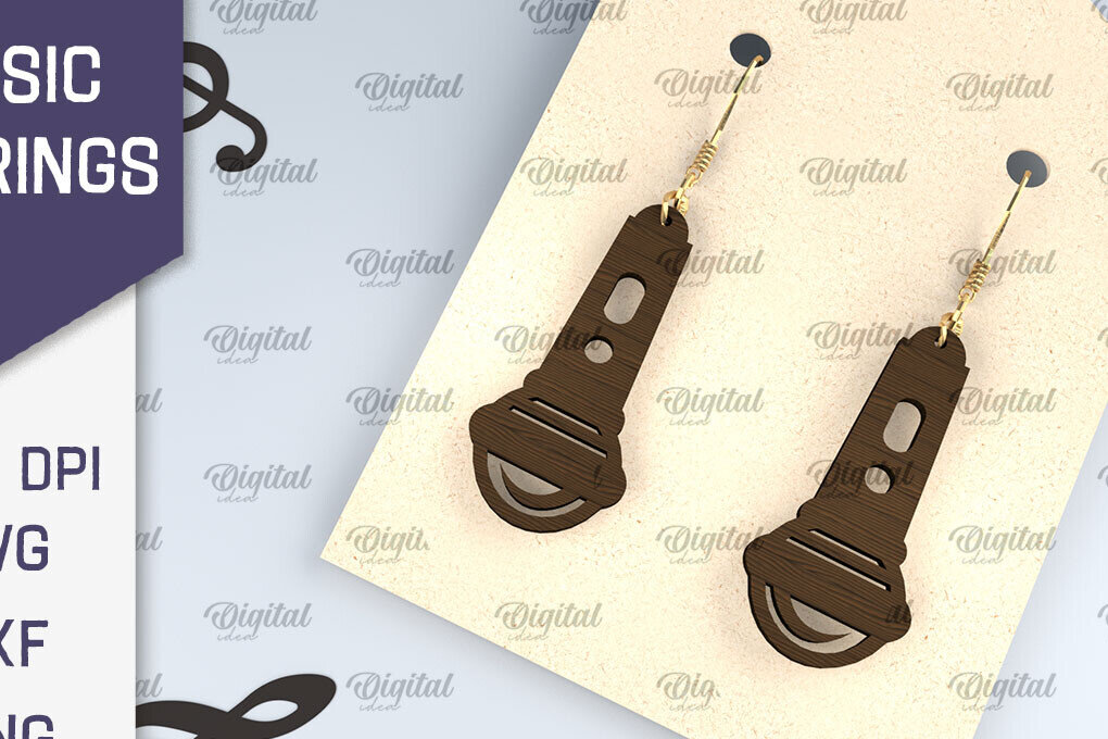 Σετ των 3 Intra απο ξύλο plywood 3mm-4mm πάχος – Ξύλινα Μουσικά Σκουλαρίκια  κοπής με λέιζερ Δίασταση  5x5 cm INTRAFABR-107830634