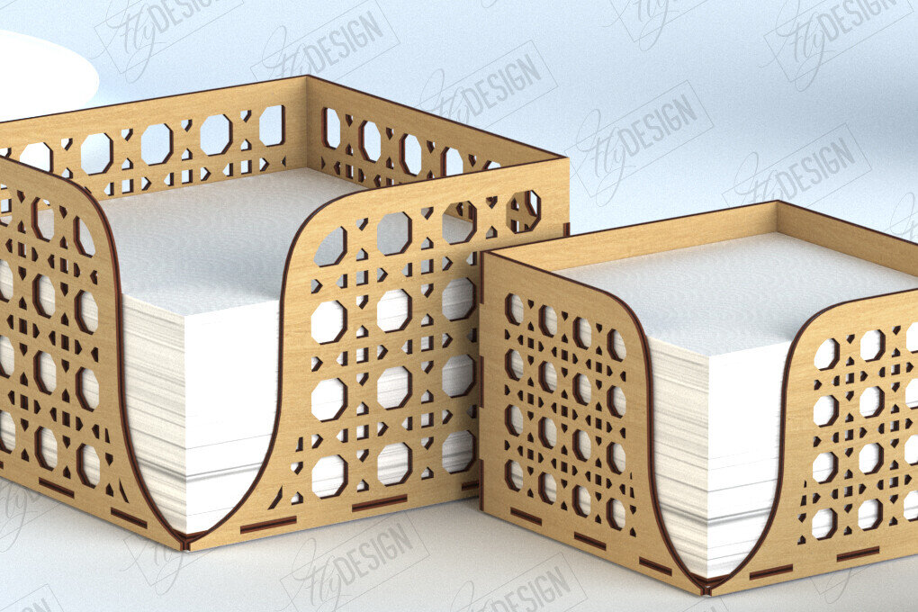 Σετ των 2 Intra απο ξύλο plywood 3mm-4mm πάχος – Ξύλινη θήκη χαρτοπετσέτας |Διακόσμηση τραπεζαρίας Δίασταση  20x20 cm INTRAFABR-118284209