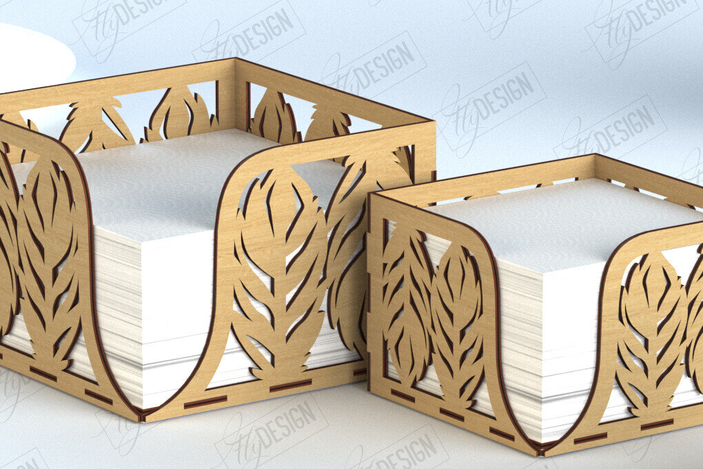 Σετ των 2 Intra απο ξύλο plywood 3mm-4mm πάχος – Ξύλινη θήκη χαρτοπετσέτας |Διακόσμηση τραπεζαρίας Δίασταση  20x20 cm INTRAFABR-118284214