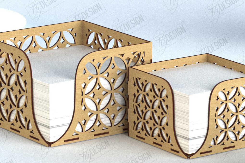 Σετ των 2 Intra απο ξύλο plywood 3mm-4mm πάχος – Ξύλινη θήκη χαρτοπετσέτας |Διακόσμηση τραπεζαρίας Δίασταση  20x20 cm INTRAFABR-118284217