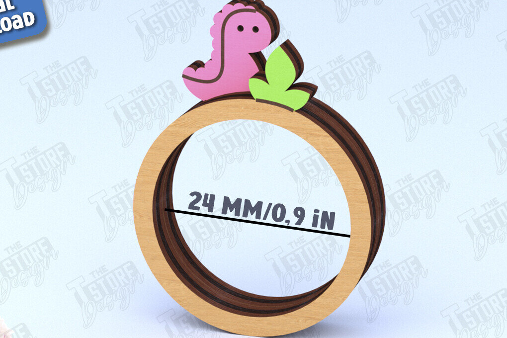 Σετ των 2 Intra απο ξύλο plywood 3mm-4mm πάχος – Ξύλινο δαχτυλίδι χαρτοπετσέτας | Αρχείο CNC Δίασταση  20x20 cm INTRAFABR-120030532