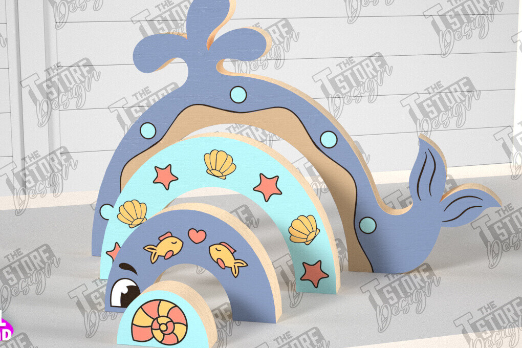 Σετ των 2 Intra απο ξύλο plywood 3mm-4mm πάχος – Ξύλινη Φωλιά Φωλιά | Παιχνίδι μωρού | CNC Δίασταση  20x20 cm INTRAFABR-101169303