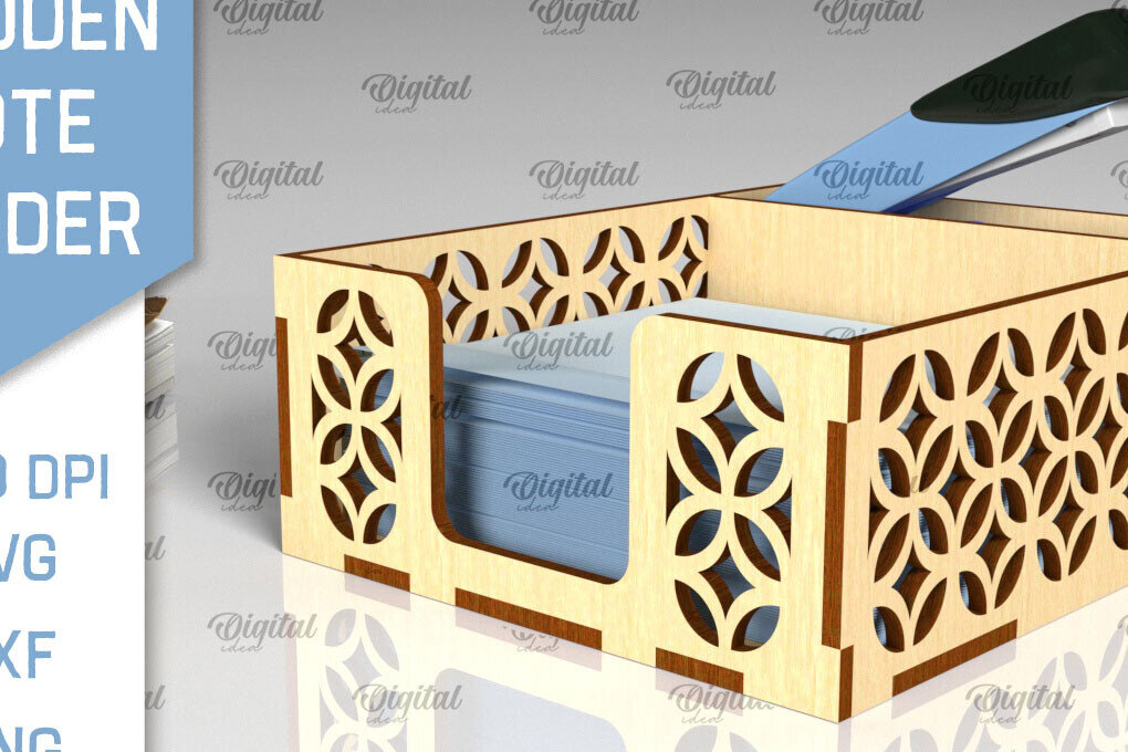 Σετ των 2 Intra απο ξύλο plywood 3mm-4mm πάχος – Ξύλινη θήκη για σημειωματάρια Cut Laser Δίασταση  20x20 cm INTRAFABR-99622239