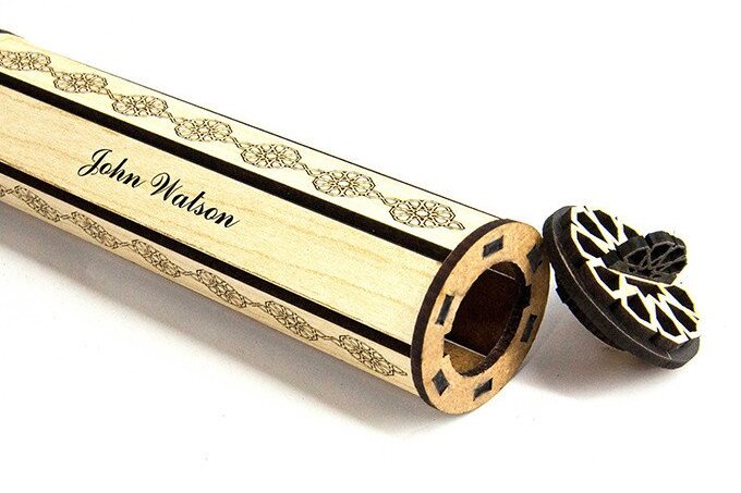 Σετ των 2 Intra απο ξύλο plywood 3mm-4mm πάχος – Ξύλινο κουτί στυλό, Κουτί κοσμημάτων δώρου Δίασταση  20x20 cm INTRAFABR-37889445