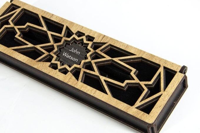 Σετ των 2 Intra απο ξύλο plywood 3mm-4mm πάχος – Ξύλινο κουτί στυλό, Κουτί κοσμημάτων δώρου Δίασταση  20x20 cm INTRAFABR-38313744