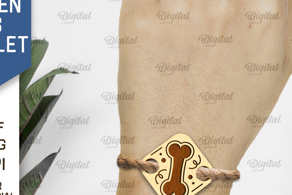 Intra απο ξύλο plywood 3mm-4mm πάχος – Ξύλινο βραχιόλι για κατοικίδια με λέιζερ Δίασταση  20x20 cm INTRAFABR-94326970