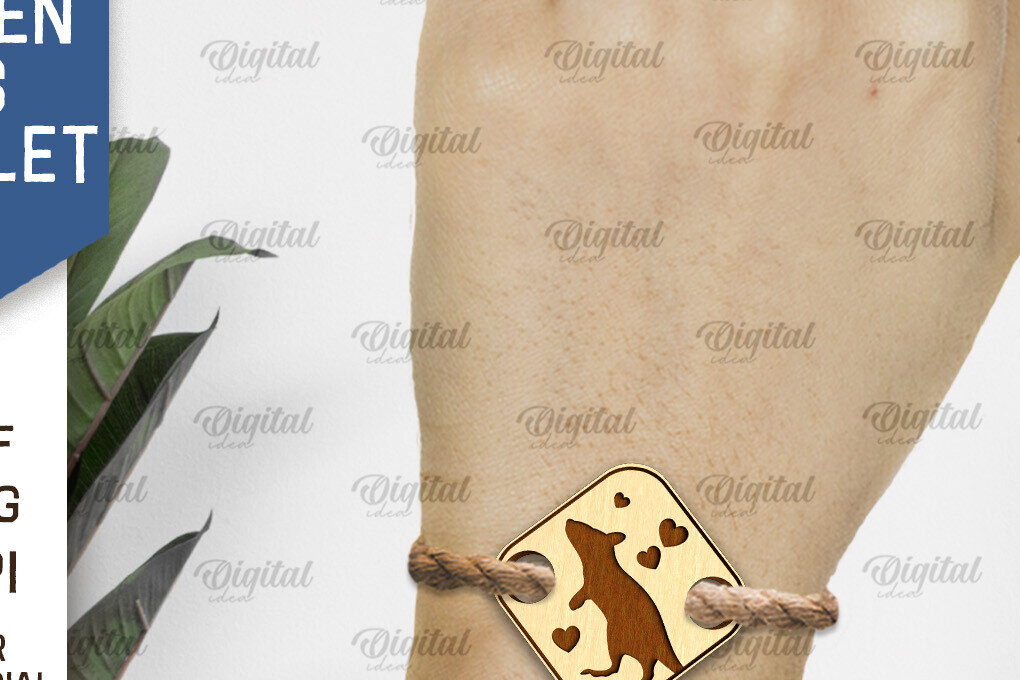 Intra απο ξύλο plywood 3mm-4mm πάχος – Ξύλινο βραχιόλι για κατοικίδια με λέιζερ Δίασταση  20x20 cm INTRAFABR-94327084