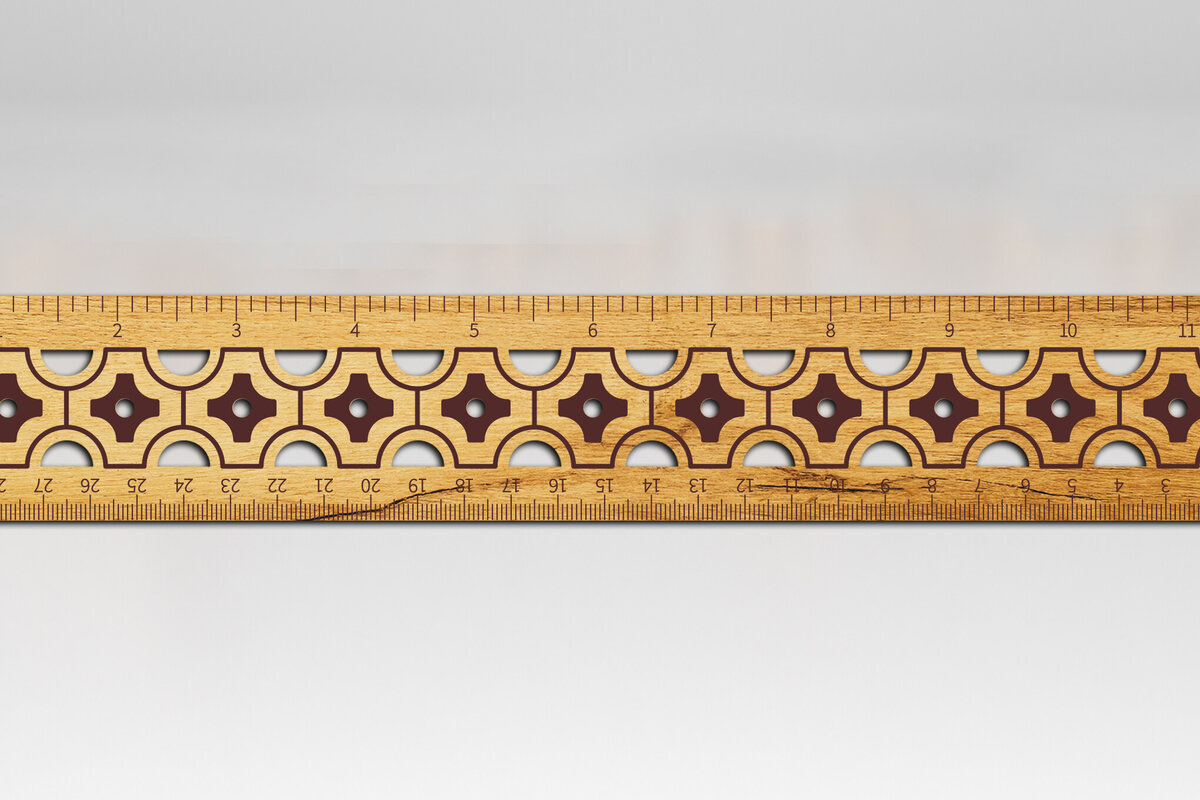 Σετ των 2 Intra απο ξύλο plywood 3mm-4mm πάχος – Ξύλινος χάρακας Δίασταση  20x20 cm INTRAFABR-123423347