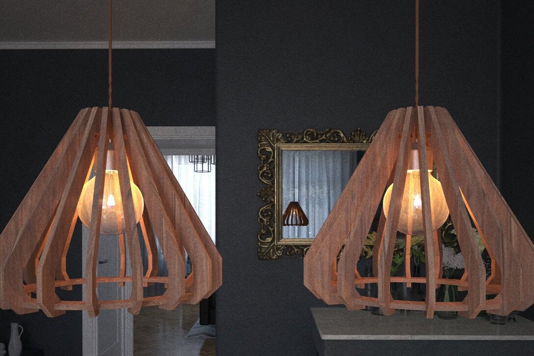 Σετ των 2 Intra απο ξύλο plywood 3mm-4mm πάχος – Ξύλινο Σκανδιναβικό Κρεμαστό Ανοιχτό Απόχρωση Δίασταση  20x20 cm INTRAFABR-43068047