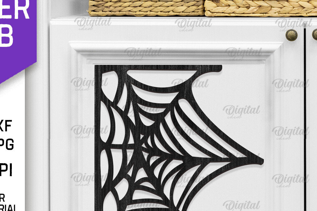 Σετ των 2 Intra απο ξύλο plywood 3mm-4mm πάχος – Ξύλινος ιστός αράχνης Διακόσμηση με λέιζερ Δίασταση  20x20 cm INTRAFABR-104625105