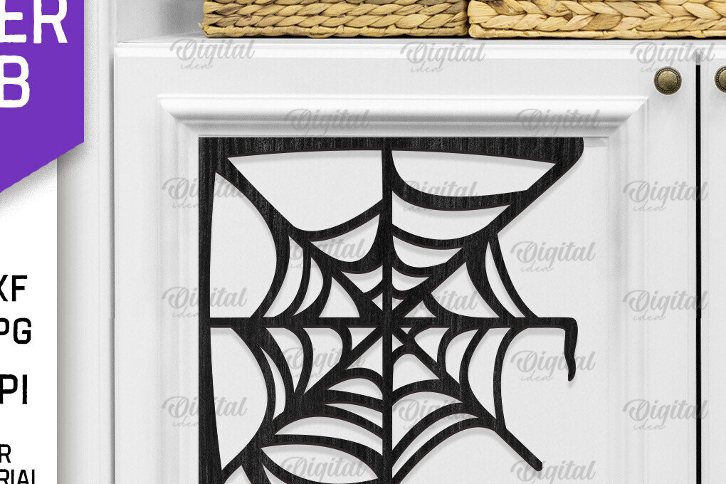 Σετ των 2 Intra απο ξύλο plywood 3mm-4mm πάχος – Ξύλινος ιστός αράχνης Διακόσμηση με λέιζερ Δίασταση  20x20 cm INTRAFABR-104624845