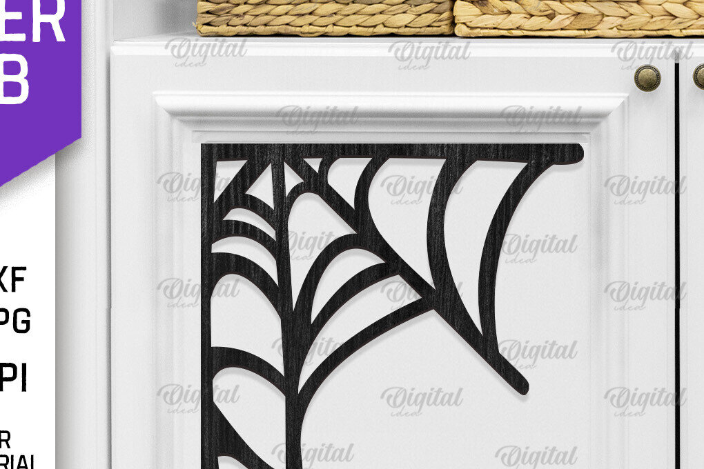 Σετ των 2 Intra απο ξύλο plywood 3mm-4mm πάχος – Ξύλινος ιστός αράχνης Διακόσμηση με λέιζερ Δίασταση  20x20 cm INTRAFABR-104625058