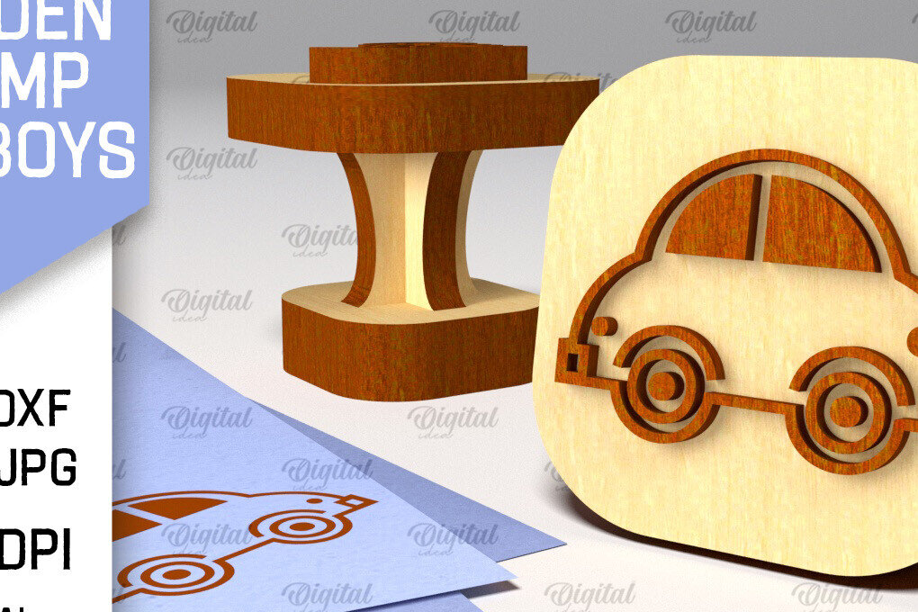 Σετ των 2 Intra απο ξύλο plywood 3mm-4mm πάχος – Ξύλινη στάμπα για αγόρια Δίασταση  20x20 cm INTRAFABR-100938899