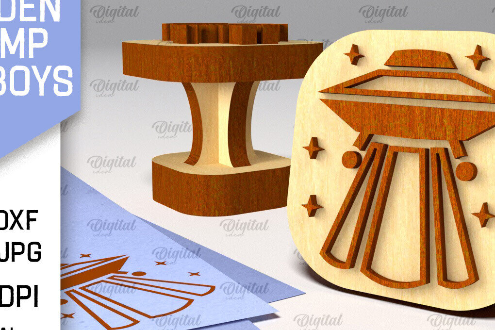 Σετ των 2 Intra απο ξύλο plywood 3mm-4mm πάχος – Ξύλινη στάμπα για αγόρια Δίασταση  20x20 cm INTRAFABR-100939927