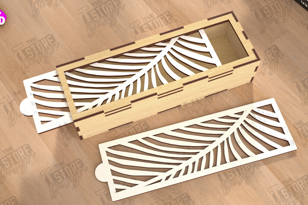 Σετ των 2 Intra απο ξύλο plywood 3mm-4mm πάχος – Ξύλινο κουτί αποθήκευσης | Κουτί δώρου | Αρχείο CNC Δίασταση  20x20 cm INTRAFABR-112526712