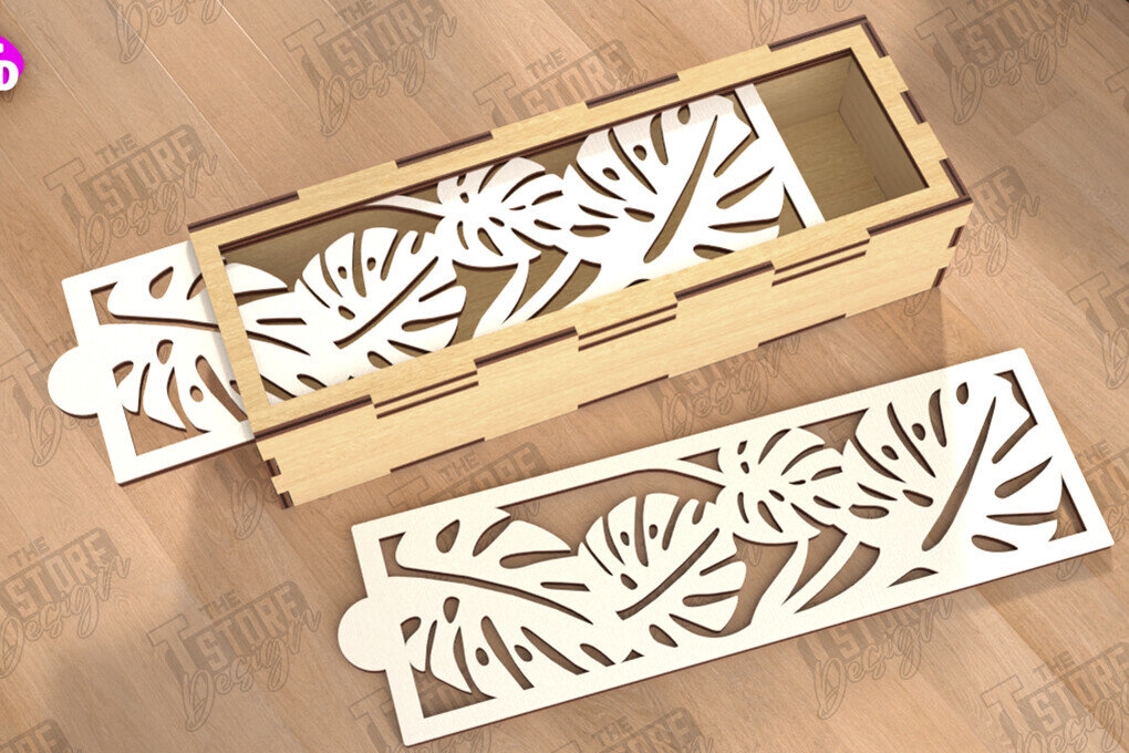 Σετ των 2 Intra απο ξύλο plywood 3mm-4mm πάχος – Ξύλινο κουτί αποθήκευσης | Κουτί δώρου | Αρχείο CNC Δίασταση  20x20 cm INTRAFABR-112526741