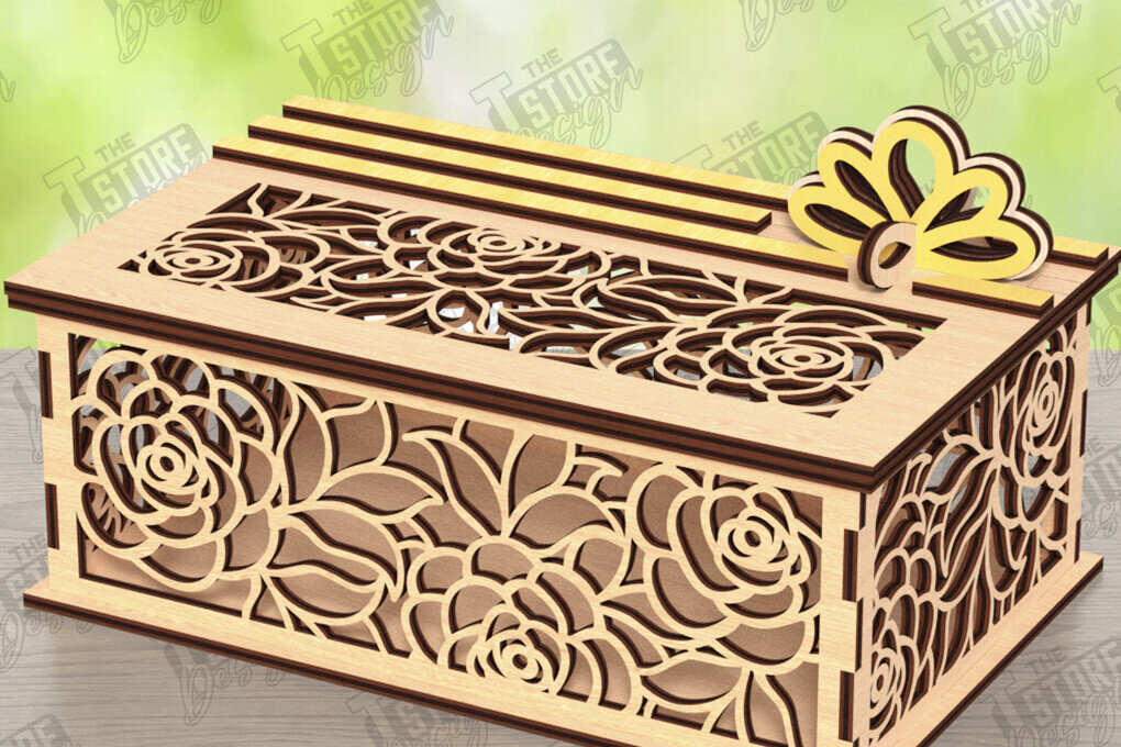 Σετ των 2 Intra απο ξύλο plywood 3mm-4mm πάχος – Ξύλινο κουτί αποθήκευσης | Κουτί δώρου Δίασταση  20x20 cm INTRAFABR-122496263