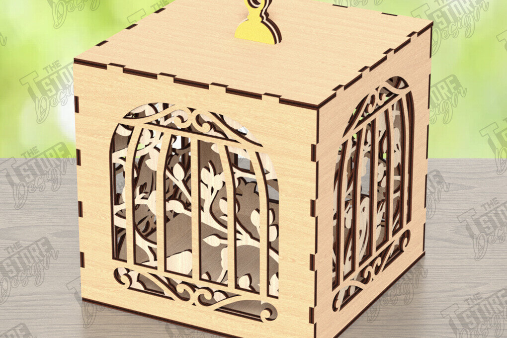 Σετ των 2 Intra απο ξύλο plywood 3mm-4mm πάχος – Ξύλινο κουτί αποθήκευσης | Κουτί δώρου Δίασταση  20x20 cm INTRAFABR-122496277