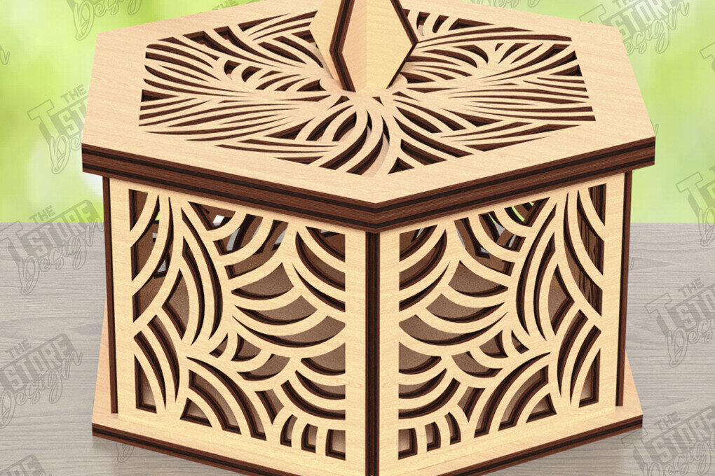 Σετ των 2 Intra απο ξύλο plywood 3mm-4mm πάχος – Ξύλινο κουτί αποθήκευσης | Κουτί δώρου Δίασταση  20x20 cm INTRAFABR-122679959