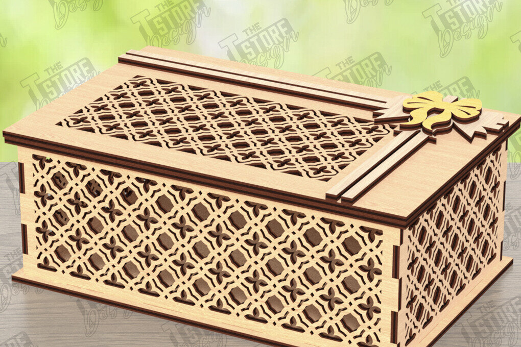 Σετ των 2 Intra απο ξύλο plywood 3mm-4mm πάχος – Ξύλινο κουτί αποθήκευσης | Κουτί δώρου Δίασταση  20x20 cm INTRAFABR-122496261