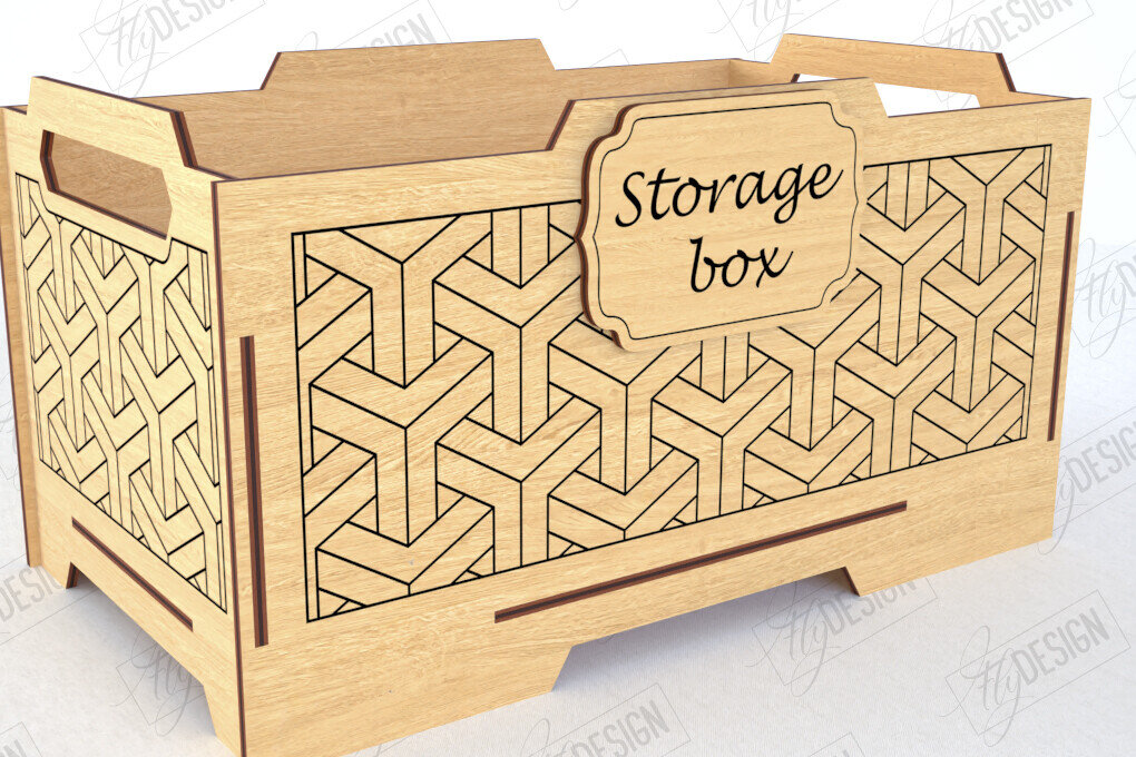 Σετ των 2 Intra απο ξύλο plywood 3mm-4mm πάχος – Ξύλινο κουτί αποθήκευσης | Διοργανωτής Δίασταση  20x20 cm INTRAFABR-120505264