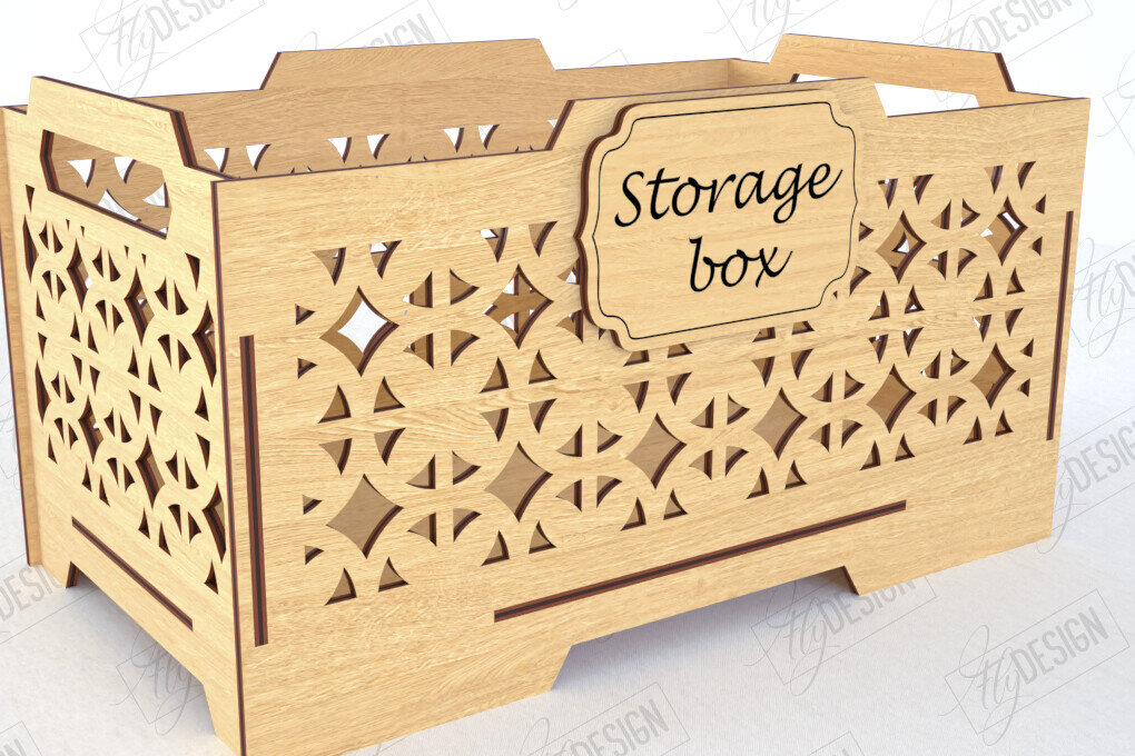 Σετ των 2 Intra απο ξύλο plywood 3mm-4mm πάχος – Ξύλινο κουτί αποθήκευσης | Διοργανωτής Δίασταση  20x20 cm INTRAFABR-120505259