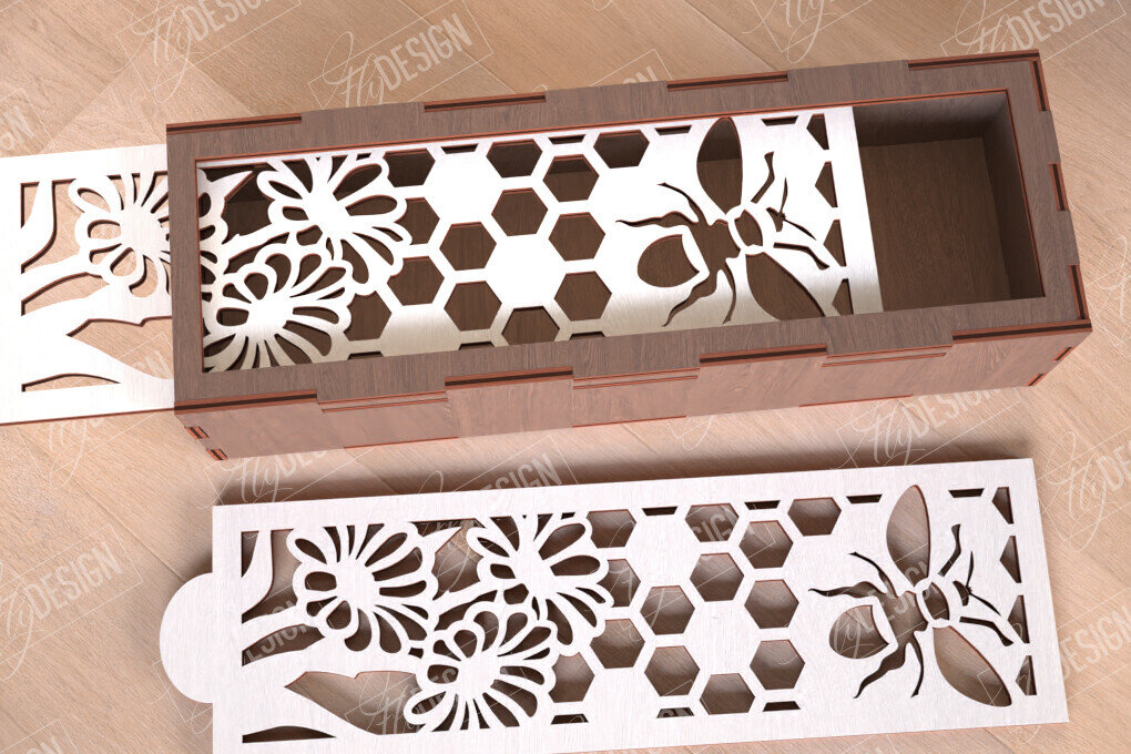 Σετ των 2 Intra απο ξύλο plywood 3mm-4mm πάχος – Ξύλινα κουτιά αποθήκευσης | Κουτί δώρου | CNC Δίασταση  20x20 cm INTRAFABR-112094253