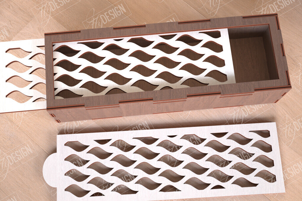 Σετ των 2 Intra απο ξύλο plywood 3mm-4mm πάχος – Ξύλινα κουτιά αποθήκευσης | Κουτί δώρου | CNC Δίασταση  20x20 cm INTRAFABR-112094273