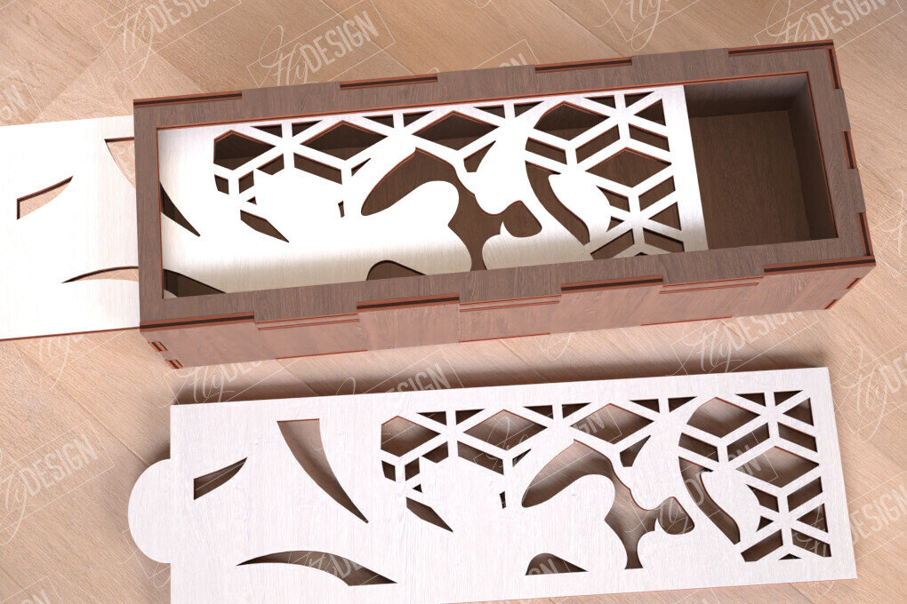 Σετ των 2 Intra απο ξύλο plywood 3mm-4mm πάχος – Ξύλινα κουτιά αποθήκευσης | Κουτί δώρου | CNC Δίασταση  20x20 cm INTRAFABR-112094295