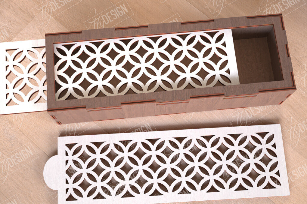 Σετ των 2 Intra απο ξύλο plywood 3mm-4mm πάχος – Ξύλινα κουτιά αποθήκευσης | Κουτί δώρου | CNC Δίασταση  20x20 cm INTRAFABR-112094299