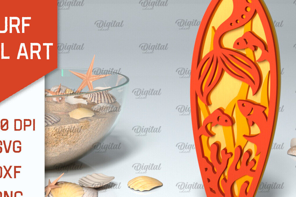 Σετ των 2 Intra απο ξύλο plywood 3mm-4mm πάχος –  κοπής με λέιζερ ξύλινη σανίδα του σερφ Δίασταση  20x20 cm INTRAFABR-97362711