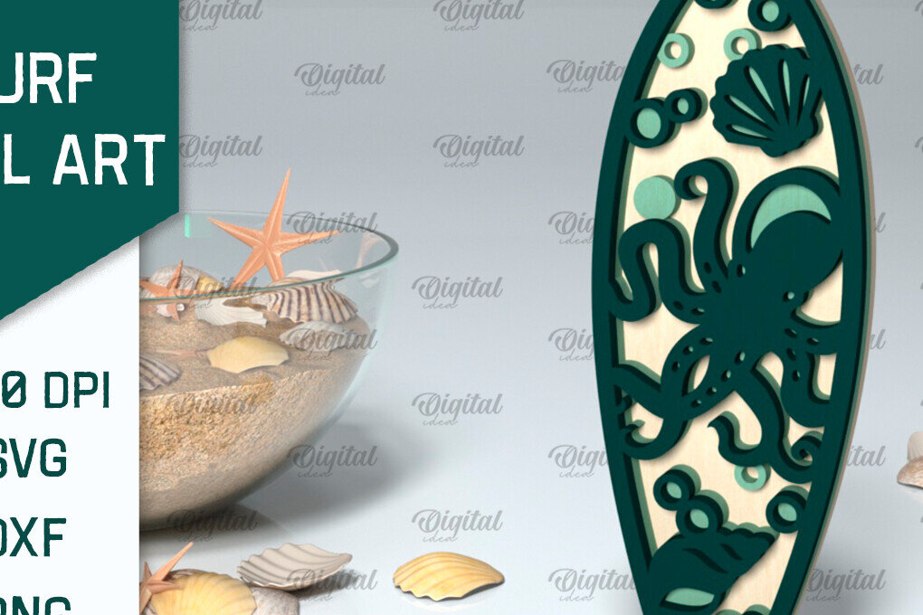 Σετ των 2 Intra απο ξύλο plywood 3mm-4mm πάχος –  κοπής με λέιζερ ξύλινη σανίδα του σερφ Δίασταση  20x20 cm INTRAFABR-97362802