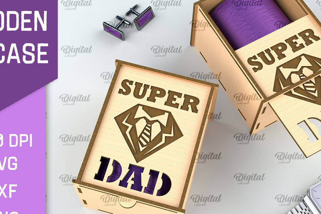 Σετ των 2 Intra απο ξύλο plywood 3mm-4mm πάχος – Ξύλινη Θήκη Γραβάτα. Κόψιμο με Laser Box Δίασταση  20x20 cm INTRAFABR-96807521